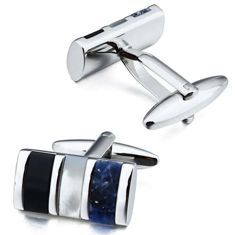 Очаровательные перламутровые запонки для мужчин трендовый натуральный камень