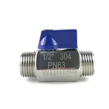 1/"-1,0" из нержавеющей стали 304 мини шаровой клапан с резьбой, пластиковые ручки, воздушные клапаны компрессора