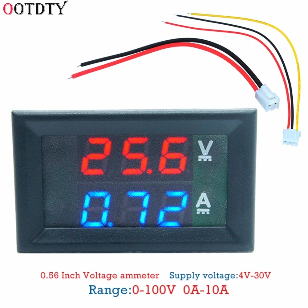 

Digital Voltmeter Ammeter DC100V 10A Panel Amp Volt Voltage Current Meter Tester Tools