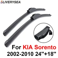 SLIVERYSEA Wiper Blades For KIA Sorento 2002-2010 24+18 High Quality Iso9001 Natural Rubber Clean Front Windshield F03 фаркоп kia sorento 2002