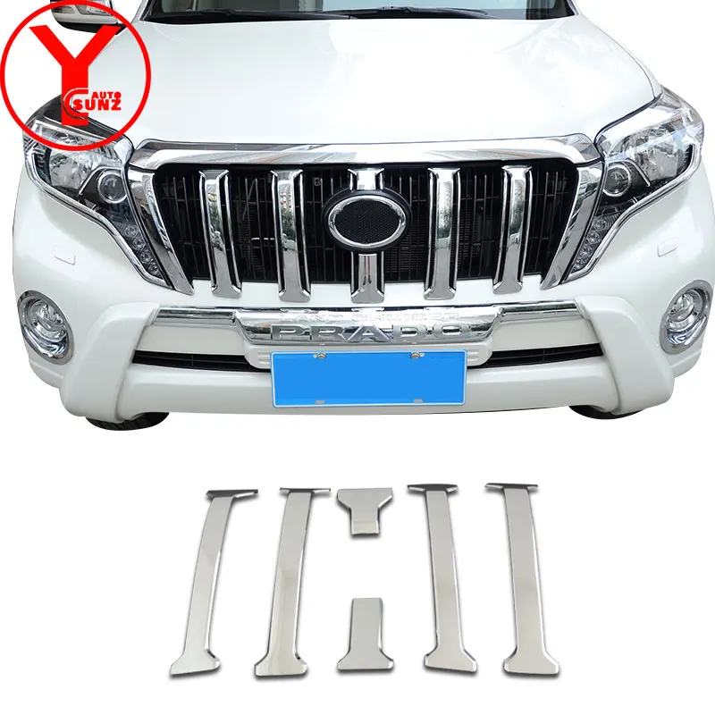 Хромированная крышка решетки радиатора для Toyota Land cruiser Prado 150 2014 2015 2016 2017