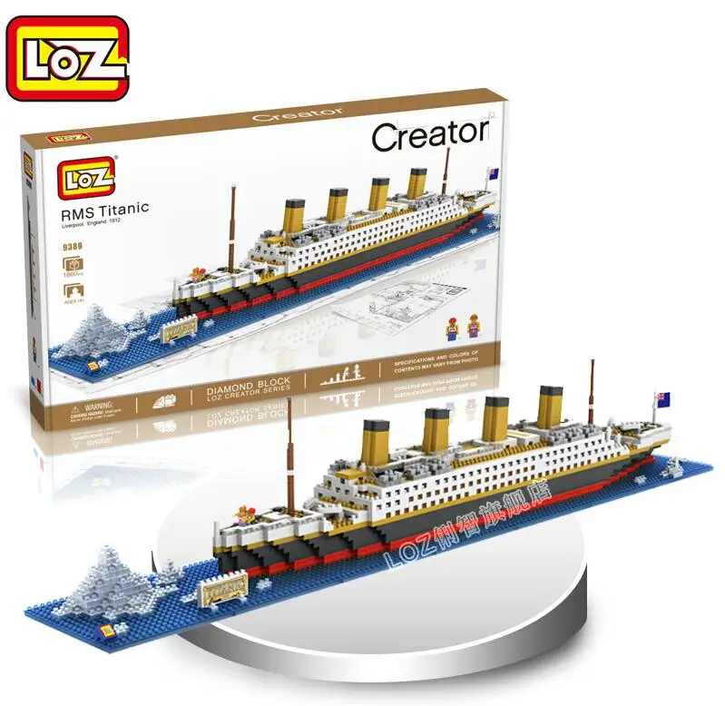 

LOZ 3D DIY Cute Diamond Building Blocks Bricks Titanic Cruise Liner Ship Learning Education Kids Toys Gift Decoration