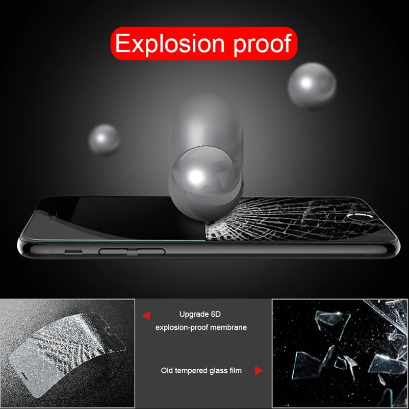 6D закаленное стекло для iPhone 11 Pro Xs Max Xr защита экрана Защитное Apple X 8 7 6 6S Plus