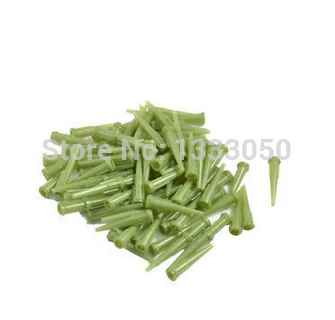 

100x Green 14 Gage Tapered Tip Plastic Needles for Dispenser Controller