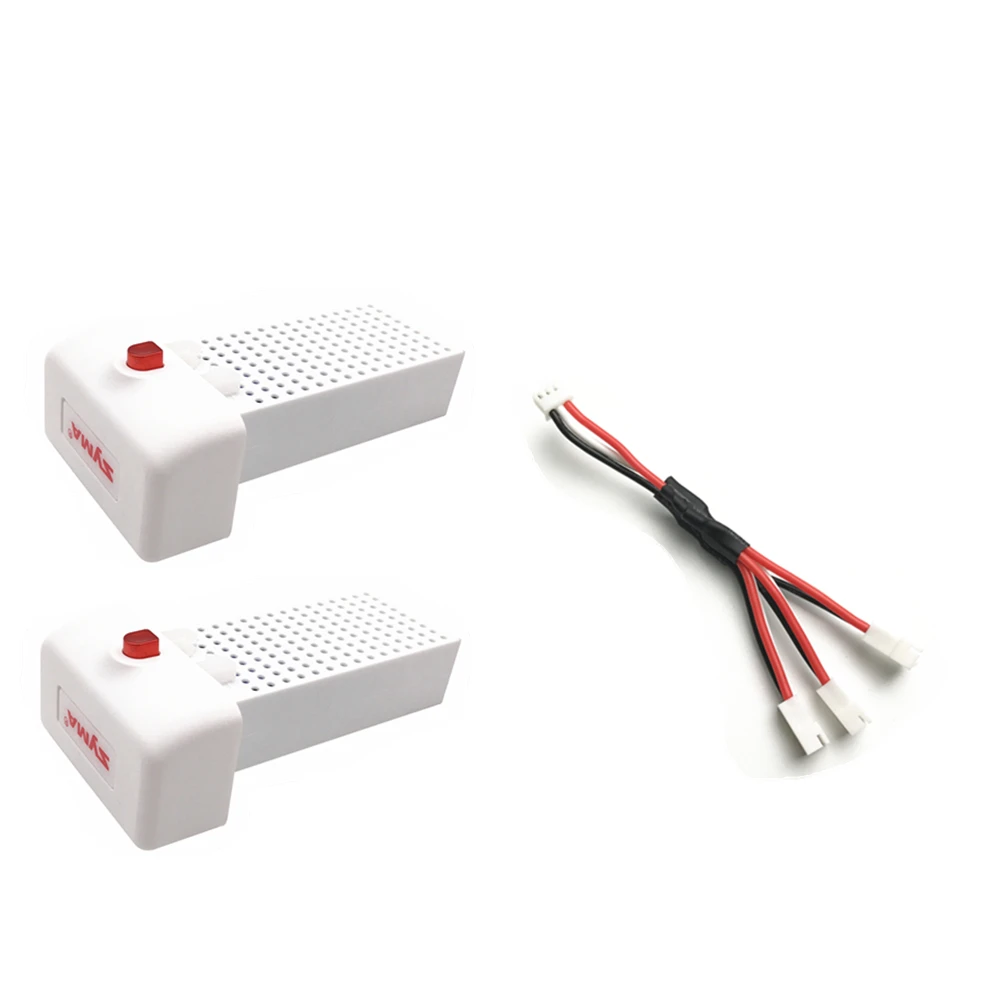 Оригинальная батарея 7,4 V 2000mAh Syma X8SW X8SC X8 Pro батарея ультра-высокой емкости Радиоуправляемый Дрон Квадрокоптер Syma X8sw X8SC серии запчасти - Цвет: 2pcs Cable