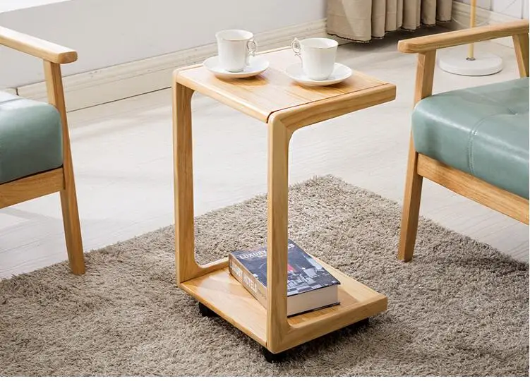 580*390*345 мм Мобильный кофейный мини-столик, Балконный чайный столик, современный прикроватный столик для дивана, угловой столик с колесами