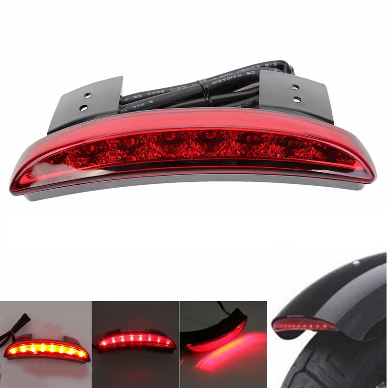 

Smoke/Red/Clear Motorcycle Tail Light Rear Fender Edge LED Taillight For Harley 883 XL883N XL1200N Chopped Bobber Cafe Racer