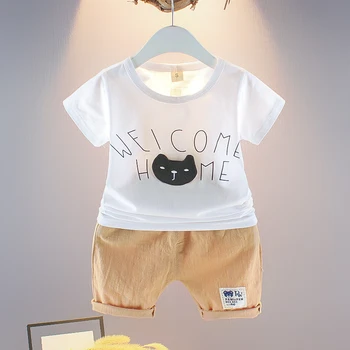 

Summer Baby Boys Girls Clothes Children Cartoon Letter T-Shirt Shorts SUIT SETS Kids Toddler Fashion Clothing Infant Tracksuits