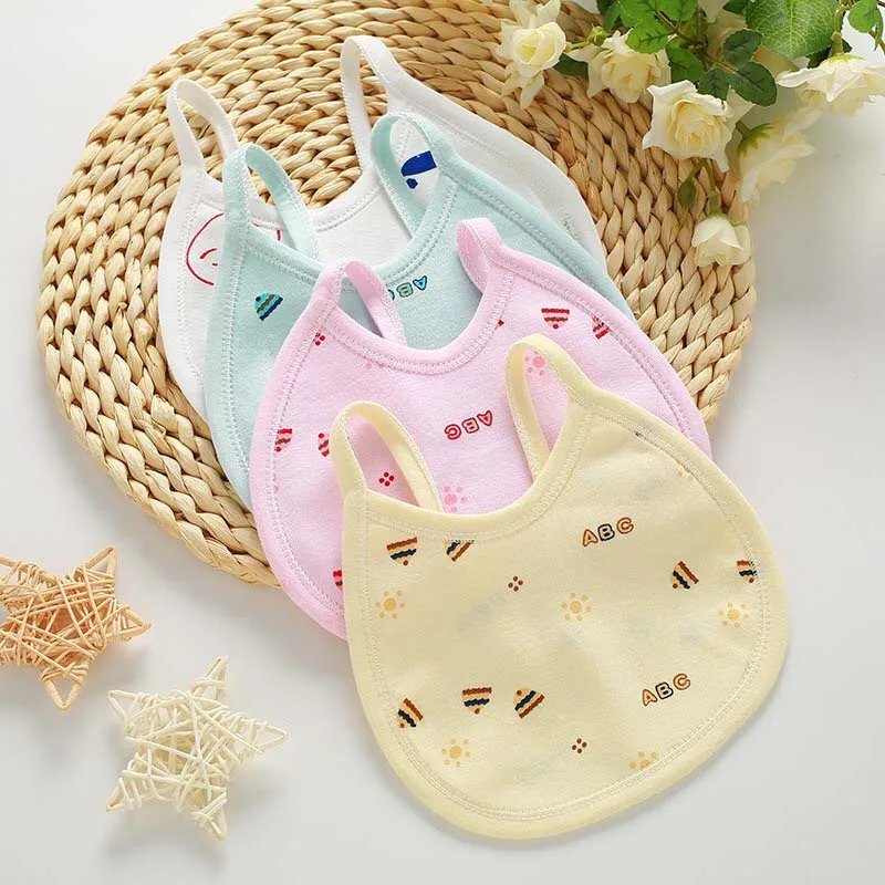 

5Pcs/lot baby cotton bib, mouth towel, milk towel, pure cotton lace, baby bib.