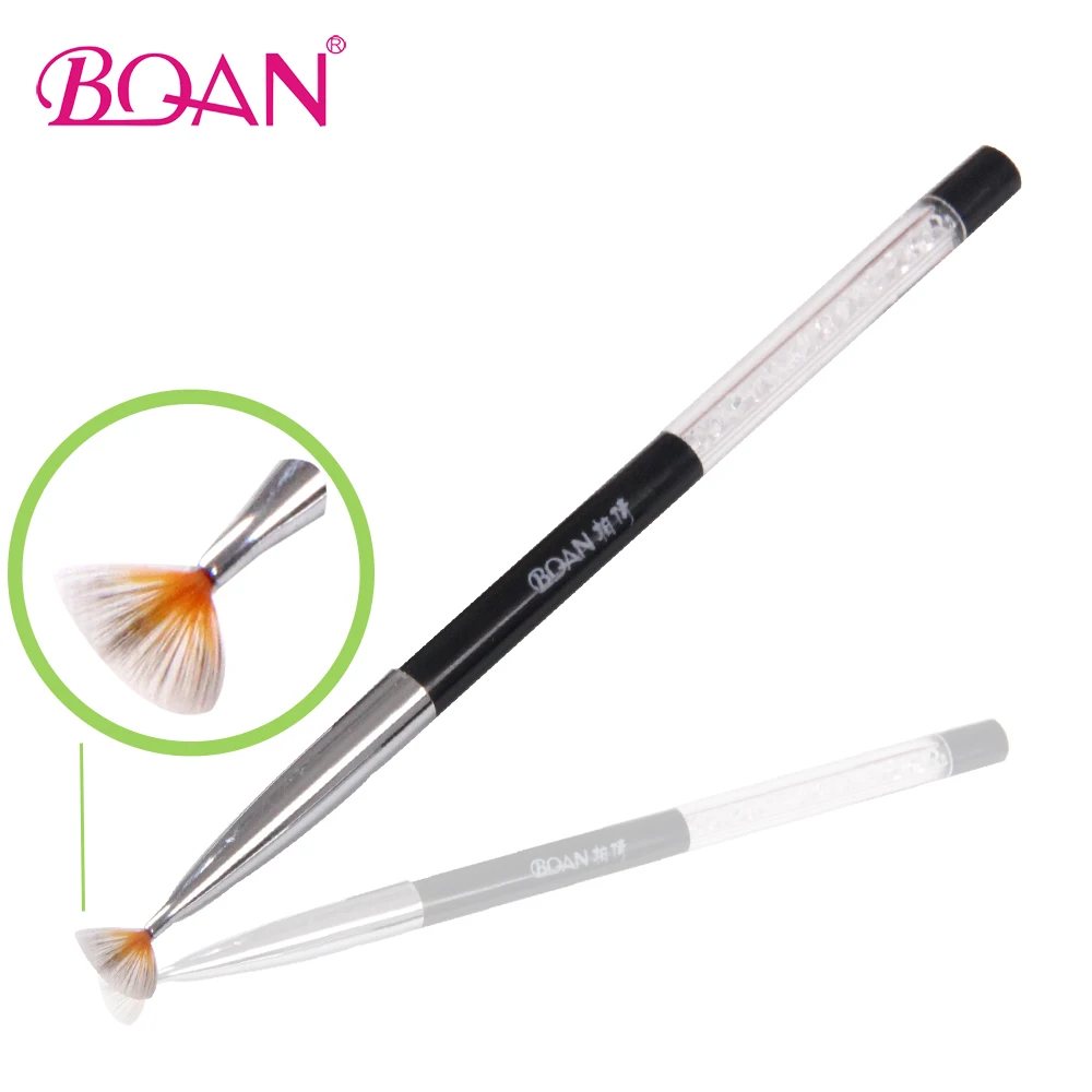 

Retail Boqian Acrylic Handle Brush with Diamonds Nail Art Fan Brush