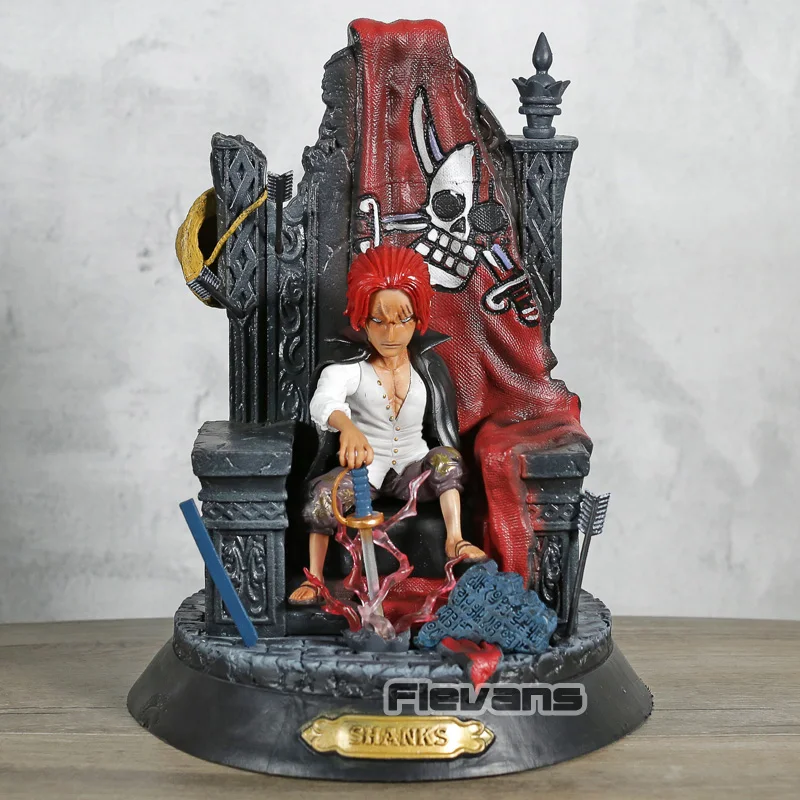 One Piece GK Yonko Shanks Red Hair Statue Figure Collectible PVC Model