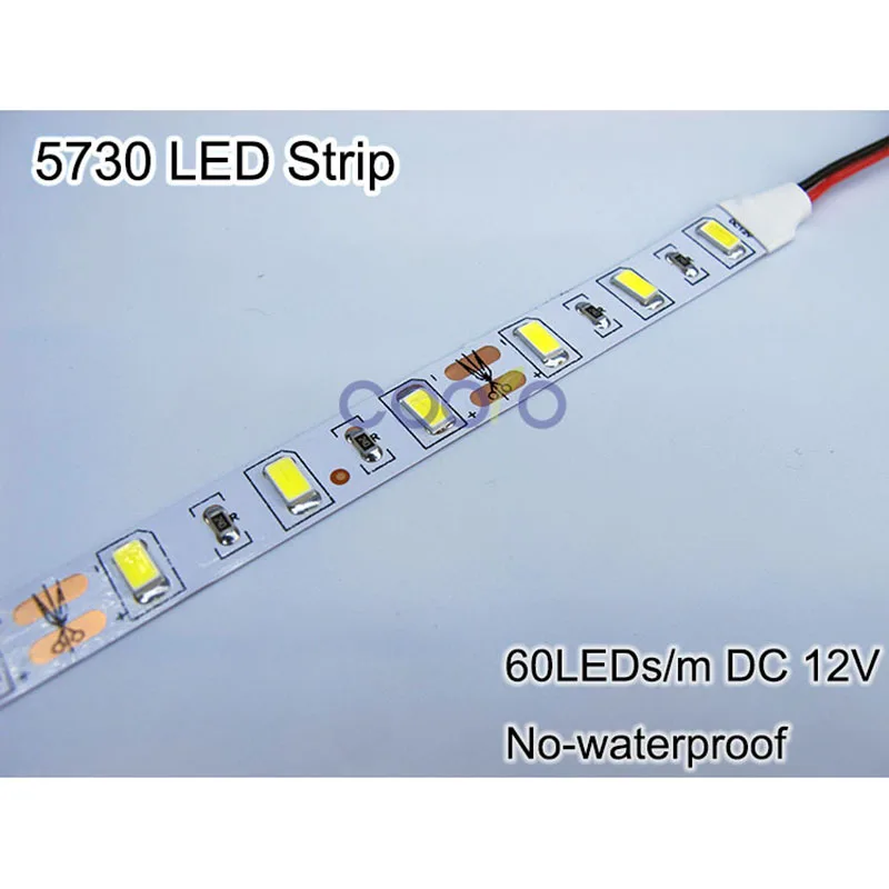 Светодиодная лента 5730 SMD 12 в пост. Тока 60 светодиодов/м 5 м/лот не