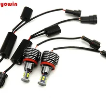 Ультра светодиодная подсветка 360 градусов 80 Вт R5 CREE чип высокой мощности H8 светодиодный Ангельские глазки кольцо отметить лампочку пульт дистанционного управления для BMW 1 3 5 серии Z4 X5 X6