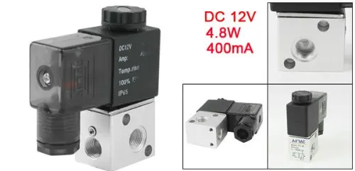 1 шт. сейчас 3v1-06 DC 12V 400mA 4 8 W 1/8 &quotPT 2 положения 3 порта прямого привода типа