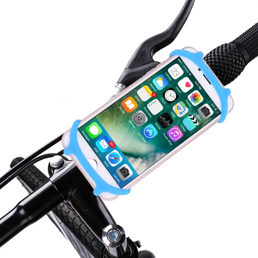 Cheap Silicone Bicycle Bike Mobile Phone Support Mountain Bike Navigation Shockproof Phone Holder Stand 1