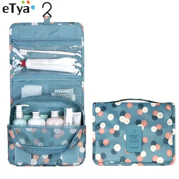 

eTya Fashion Folding Travel Women Cosmetic Bag Wash Toiletry Bag Hanging Makeup Organizer Pouch Wash Bags