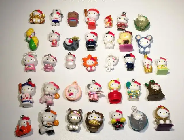 60 шт./партия 2 3 см рисунок hello kitty очень маленькая фигурка игрушки милые животные