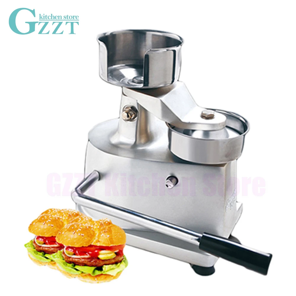 

GZZT Hamburger Presses Maker Manual Burger Patty Meat Press Machine Hamburger Diameter 100mm Patty Makers