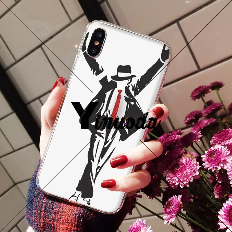 Yinuoda Майкл Джексон танец MusicSilicone милые аксессуары для телефона чехол Apple iPhone 8 7 6 6S