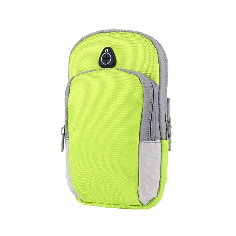 Сумка для бега, Спортивная Наплечная Сумка, сумка на руку, сумка на руку, сумки для мобильных телефонов, меньше 6 дюймов, набор ключей с креплением для наушников, сумки для бега - Цвет: Green