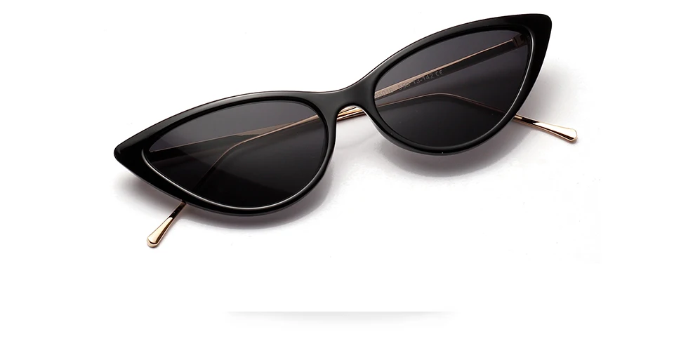 OVZA новые винтажные кошачий глаз солнцезащитные очки для женщин узкие панк Солнцезащитные очки Ретро женские очки UV400 S0087