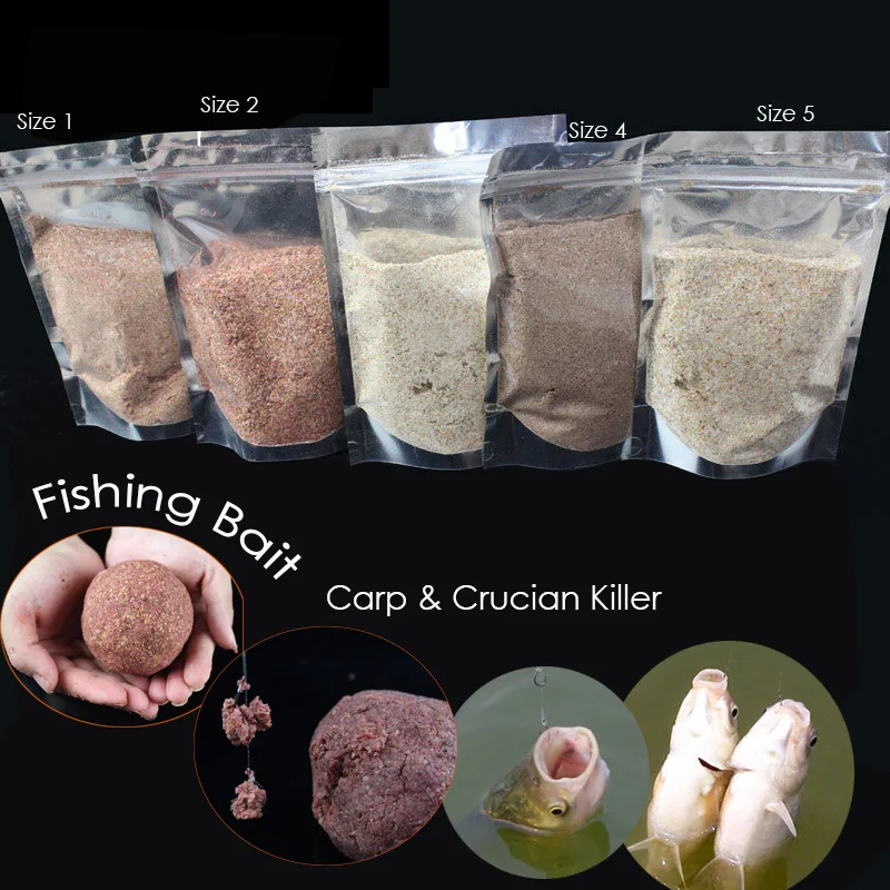 

Hot! 200G/Bag Fishing Baits Crucian&Carp Preferred Main Ingredient Animal-Plant Protein Powder Fishing Lure 4 Sizes for Options