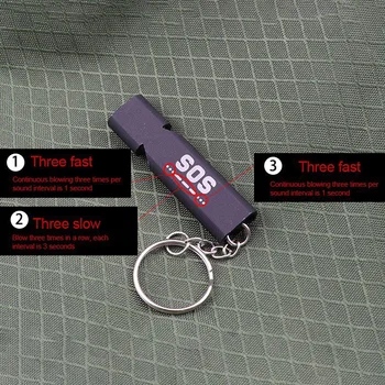 

2pcs Outdoor Camping Life Saving Whistle Frequency Whistle Multifunctional Portable EDC Tool SOS Earthquake Emergency Whistle