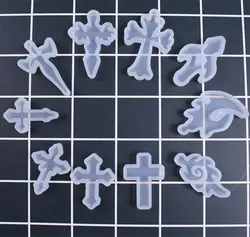 Горячая кристалл эпоксидной крест кулон смолы Силиконовые формы ручной работы DIY Разнообразие Крест Звезда модель ювелирных изделий craft
