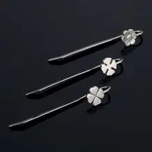 Нежная Клевер металлическая Закладка из сплава цинка Эсколар бумажные закладки для книг держатель книг школьные принадлежности