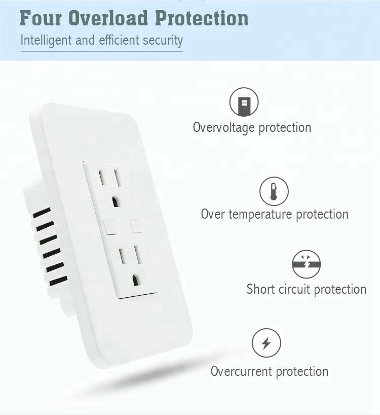 Milfra US Smart Wi-Fi Duplex TR Receptacle with 2.1A USB charge  port,Recessed Socket Wireless Wall Outlet Control by Smart Life