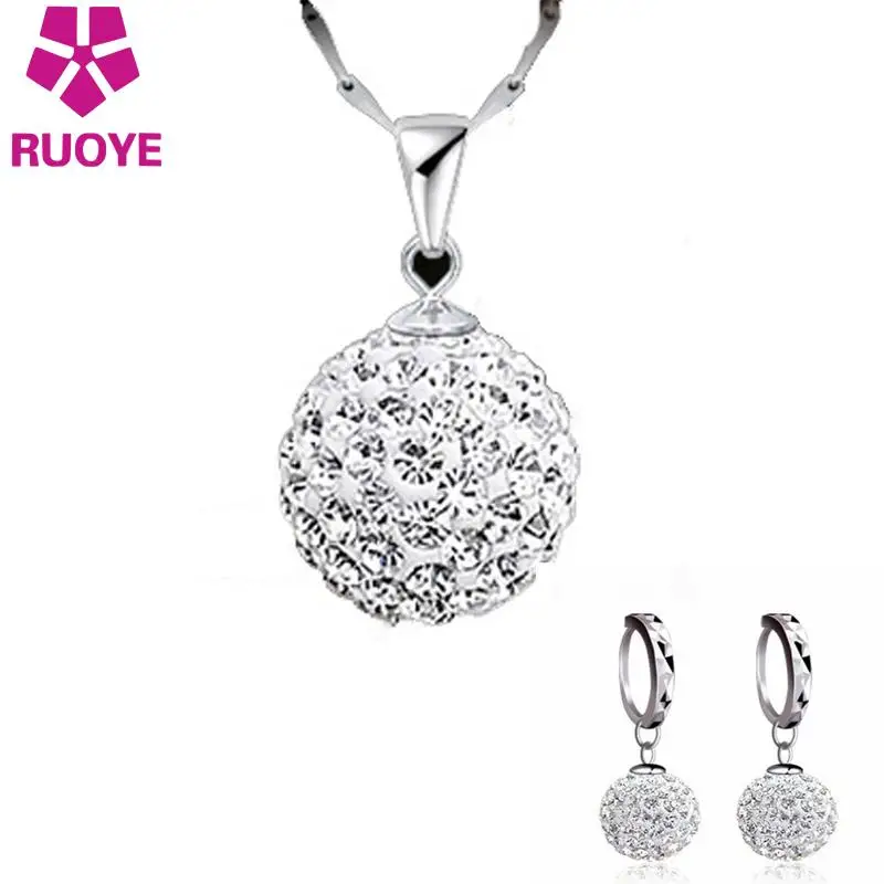 RUOYE по 1 комплекту, новинка моды класса люкс с цельными круглыми кристаллами серьги «Шамбала» для Для женщин ювелирные изделия для выпускного вечера вечерние серьги-гвоздики ювелирное изделие