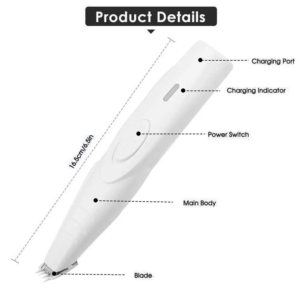  Pet Trimmer Pet Electric Razor Professional Trimming Cat Dog Paw Ears Eyes Face USB Charging Mode