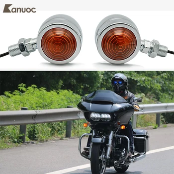 

2PCS Motorcycle Bullet Turn Signal Indicator Lights Lamp Fit for Harley Bobber Chopper Yamaha Suzuki Kawasaki Dirt Bike 12V
