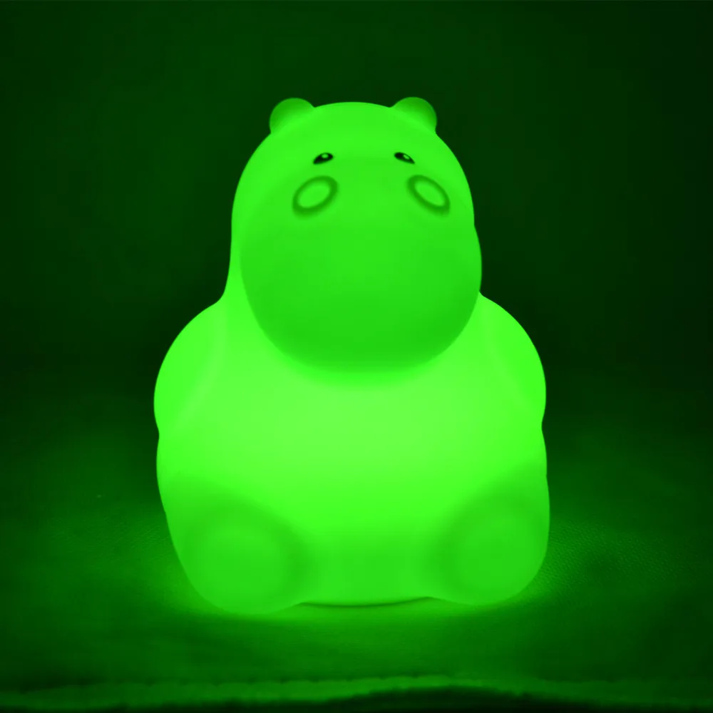 Hippopotame Led Veilleuse Tactile Capteur Telecommande 9 Couleurs Minuterie Reglable Usb Rechargeable Silicone Lampe Pour Enfants Bebe Cadeau Aliexpress