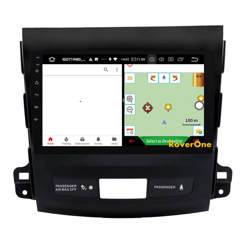 Sale For Mitsubishi Outlander 2007 - 2011 Android 9.0 Quad Core Autoradio Car Radio Stereo GPS Navigation Multimedia Player NO DVD 11