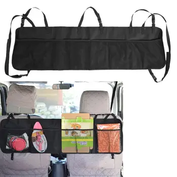 

Car Trunk Storage Bag Organizer Collapsible Seat Back Sundries Storage Net Mesh Bag Oxford Food Paper Car Stowing Tidying