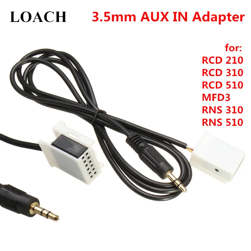 Auto Usb 3.5Mm Aux In Adattatore Radio Lettore Mp3 Cavo Per Kabel Per Volkswagen Vw Rcd210 Rcd310 Rcd510 Mfd3 Rns310 Rns510 Series