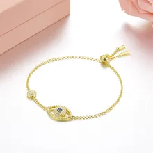 Бренд SLJELY, 925 пробы, серебряный, 3 золотых цвета, браслет от сглаза, микро ПАВЕ, кубический циркон, CZ, для женщин, вечерние, роскошные ювелирные изделия