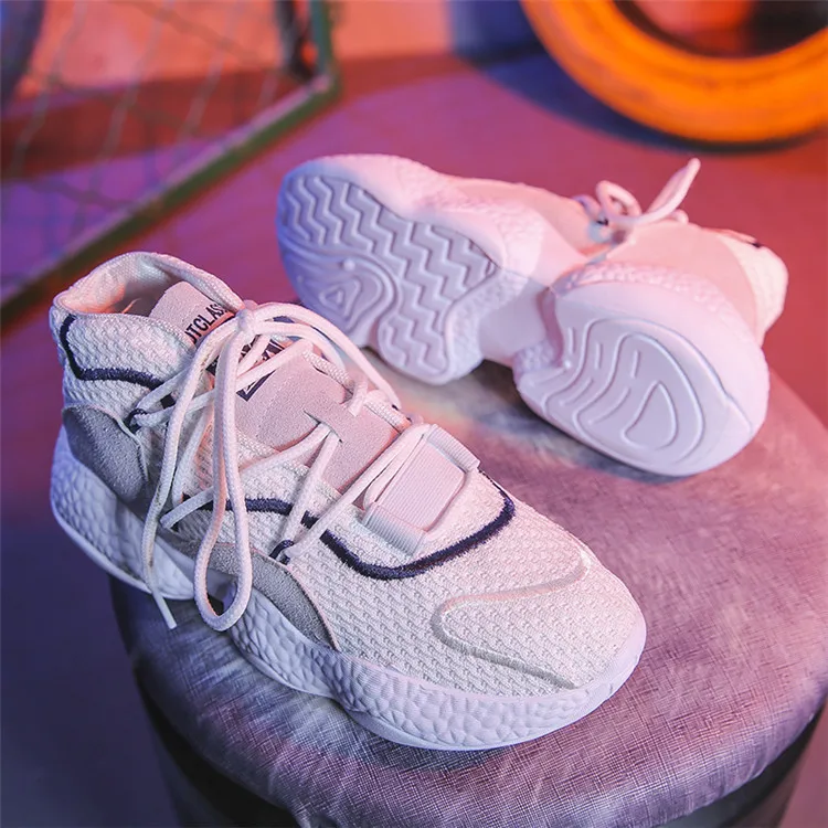 

Fashion 2019 Spring Women's Vulcanized Shoes Fashion Women Casual Shoes Mesh Platform Breathable Women Sneakers Ladies Trainers