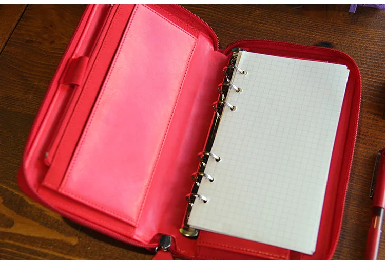 

Personalized Planner Zipper Elastic organizer books Diary Agenda A6 Personal Information Work Conference record book