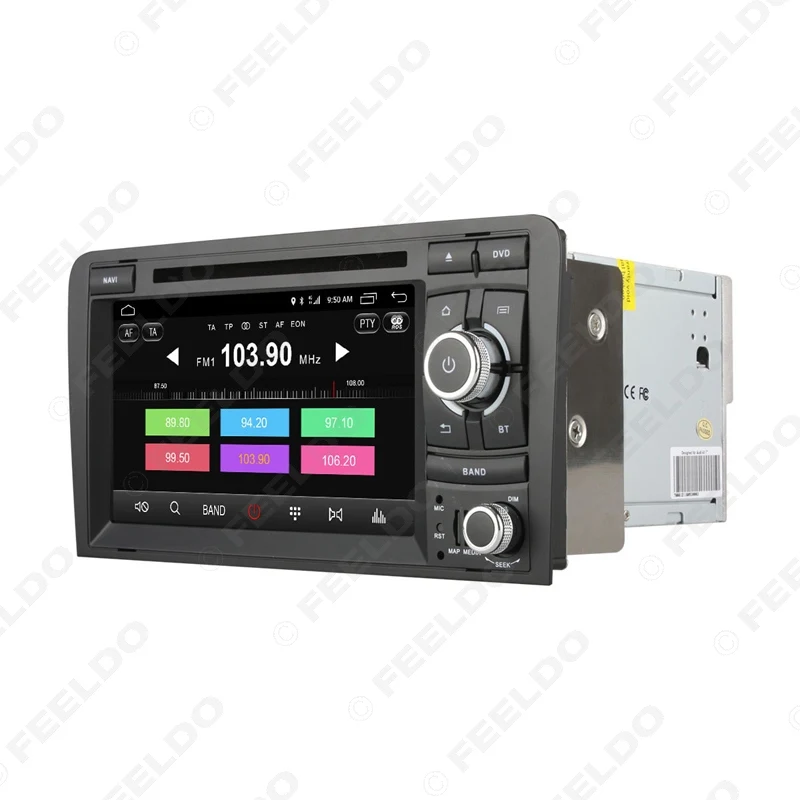Discount FEELDO 7" inch Android 6.0 (64bit) DDR3 2G/32G/4G LTE Octa Core Car DVD GPS Radio Head Unit For Audi A3/S3(2003~2011) #4583-F8 3