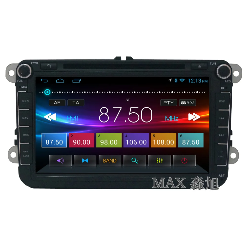 Sale MAX Android GPS Navigation System map Car DVD Player for VW/Volkswagen/POLO/PASSAT/Golf/ Jetta/Tiguan Skoda/Octavia with bt swc 2
