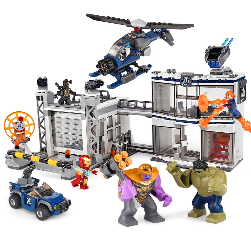 

Genuine BELA 11262 Avengers Heroes Compound Battle Hulk Iron Man Building Block Toys For Children Compatible Legoe 76131