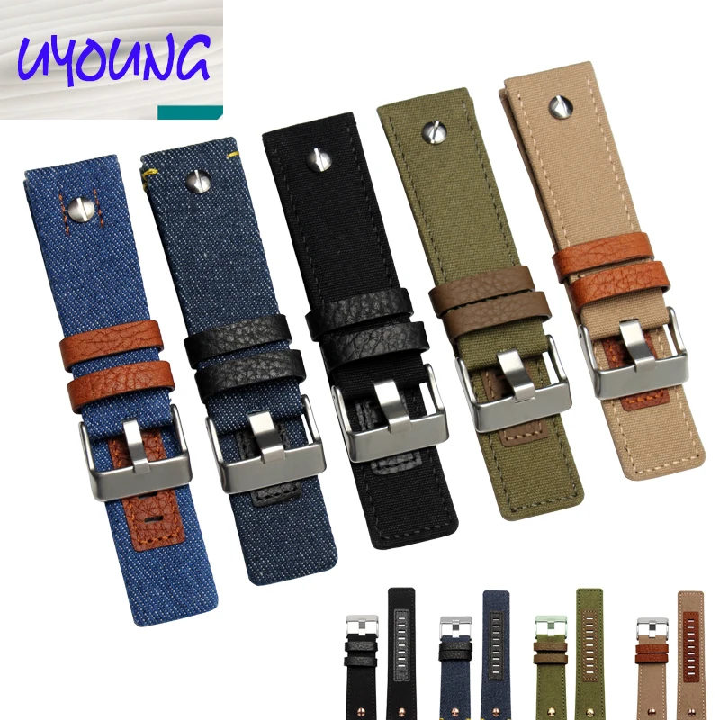 26mm new high quality watch band nylon Leather Watchband Watch