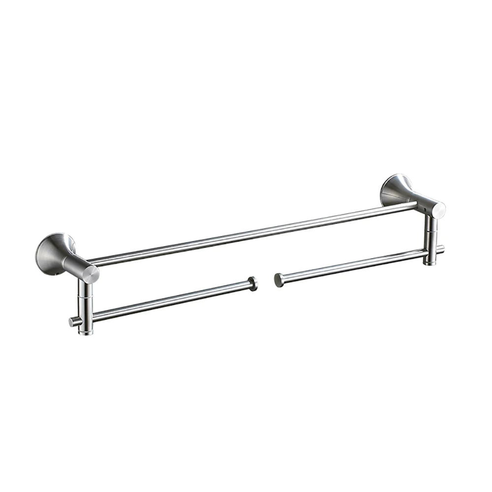 

304 Stainless Steel Silver Towel Holder Bathroom Accessories Activity Towel Rack Modern Brushed Towel Bar Bathroom Hardware set