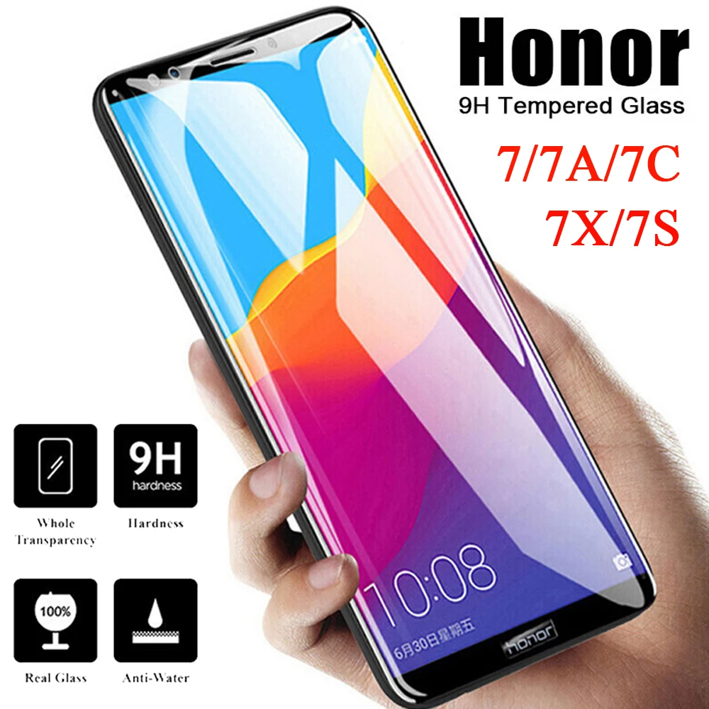 9H на стекле для huawei honor 7 7X7 S 7C 7A pro закаленное стекло для huawei y5 prime Защитная пленка для экрана телефона