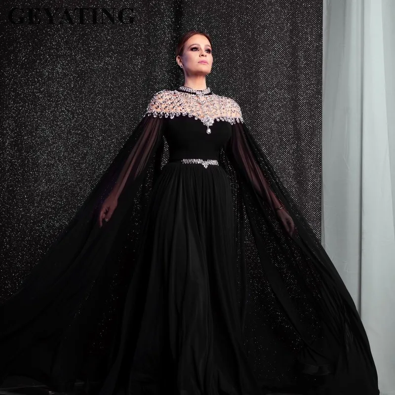 black evening cape