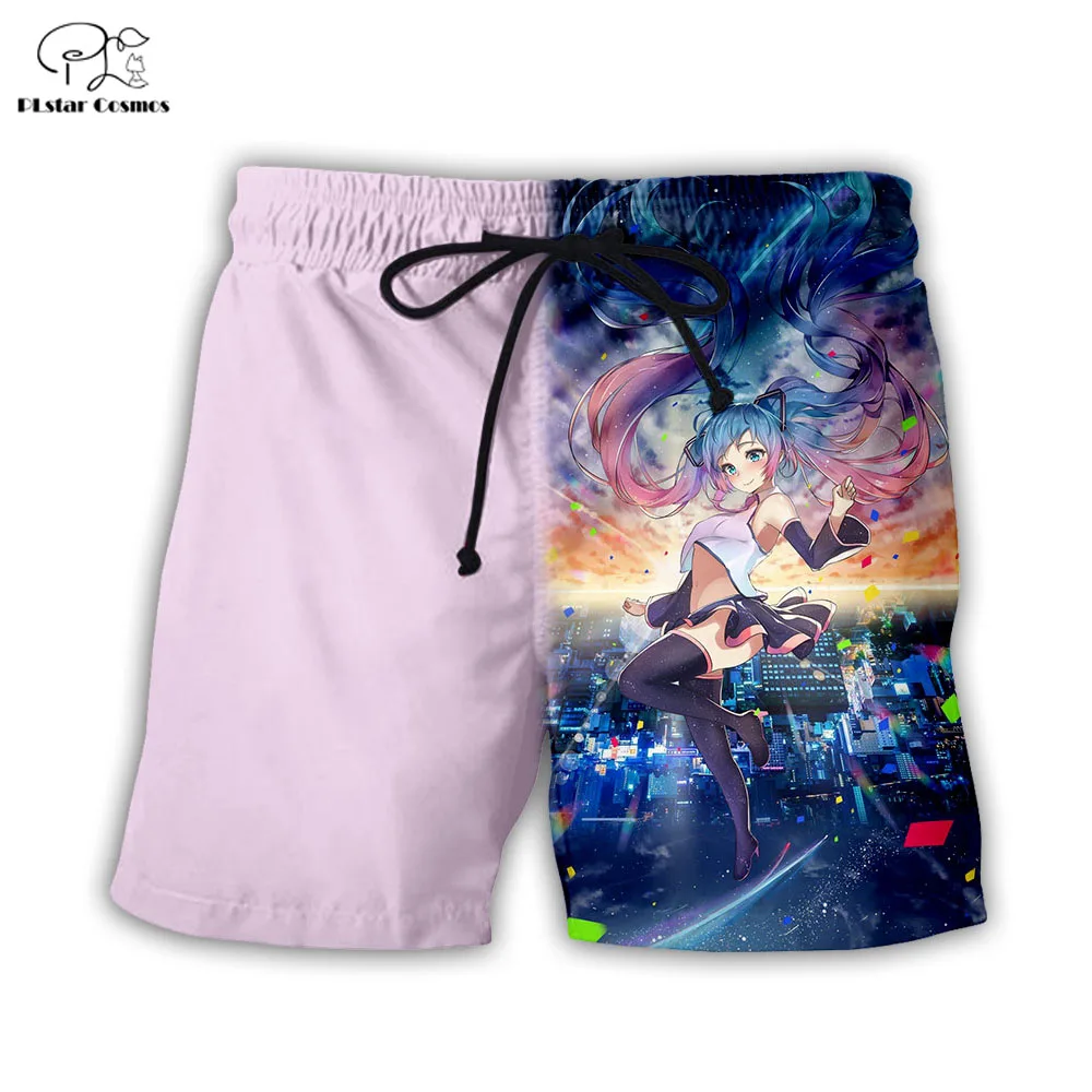 PLstar Cosmos Hatsune Miku 3d Printed Shorts for Men Women Summer Beach Shorts Cool Short Trousers Comfortable Streetwear Unisex PLstar Cosmos Hatsune Miku 3d Printed Shorts for Men Women Summer Beach Shorts Cool Short Trousers Comfortable Streetwear Unisex