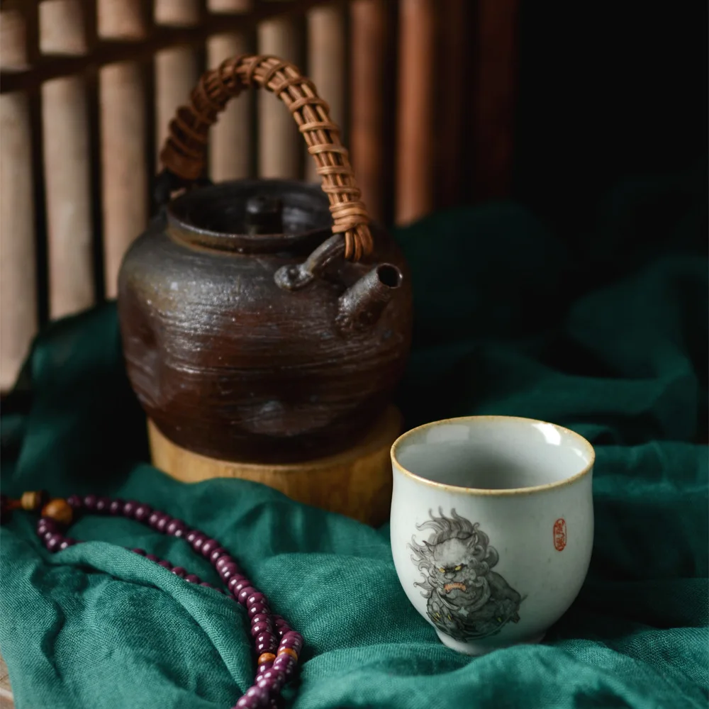 Jingdezhen ручная роспись настоящего золотого дома во избежание опасности Одиночная