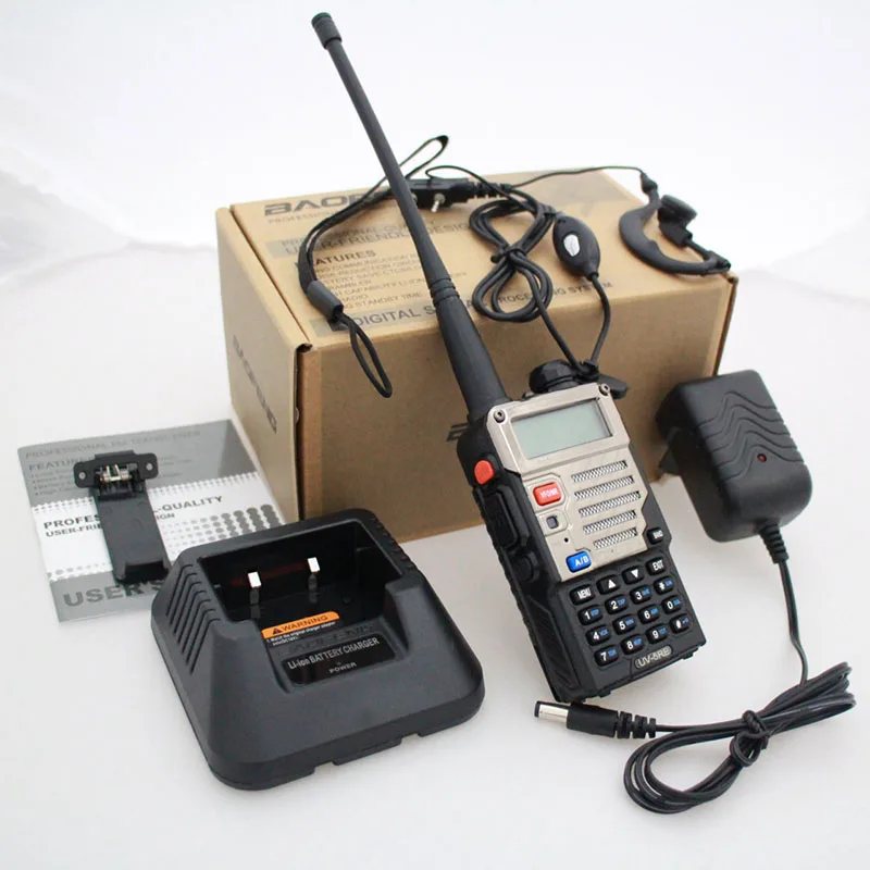 New Black BAOFENG UV-5RE VHF/UHF Dual Band Radio + Car charger Cable +free earpiece+free shipping New Black BAOFENG UV-5RE VHF/UHF Dual Band Radio + Car charger Cable +free earpiece+free shipping